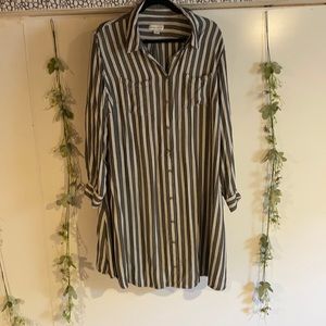 mid length striped dress